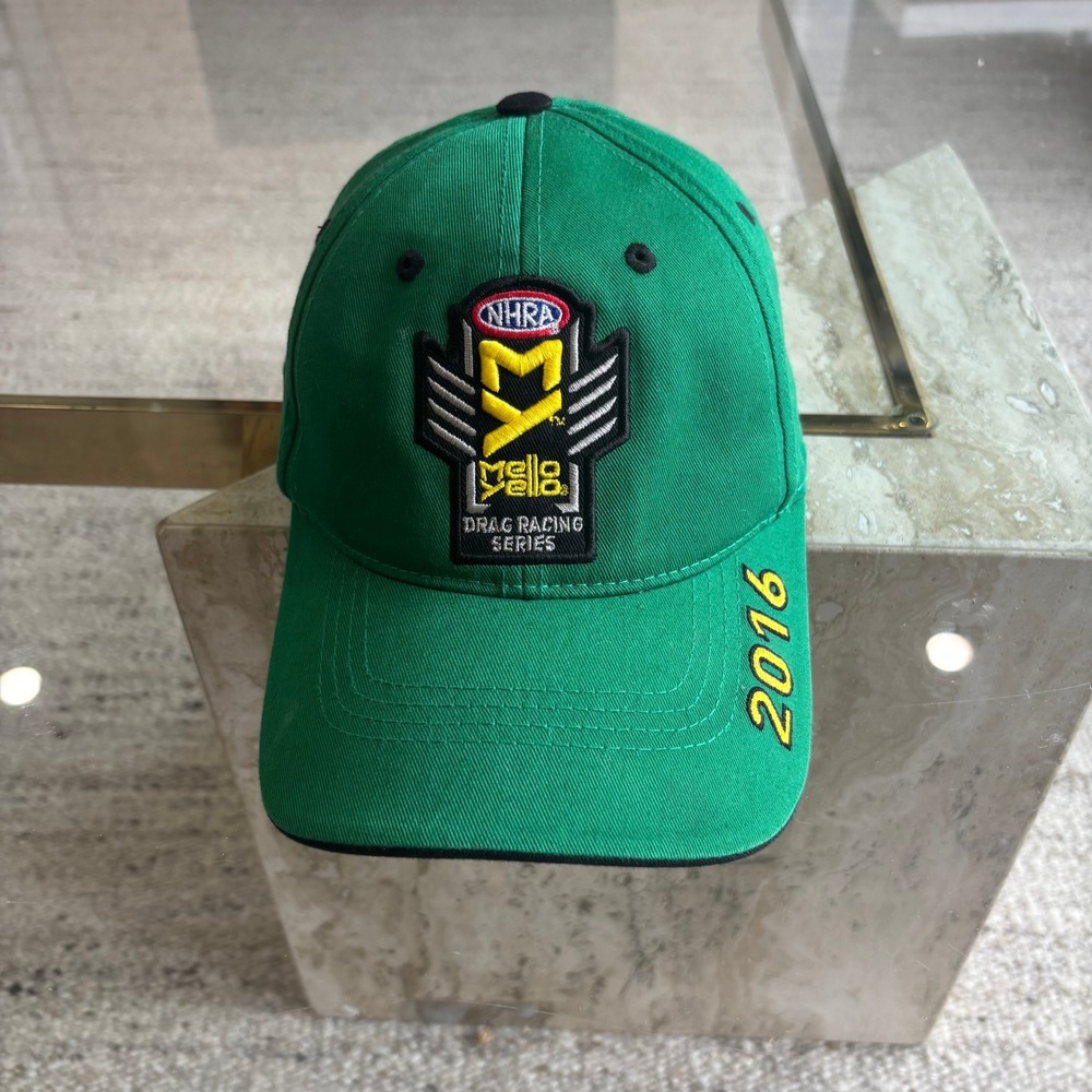 NHRA Hat Mens OSFM Green 2016 Mello Yello Drag Racing Funny Car Epping Cap EX